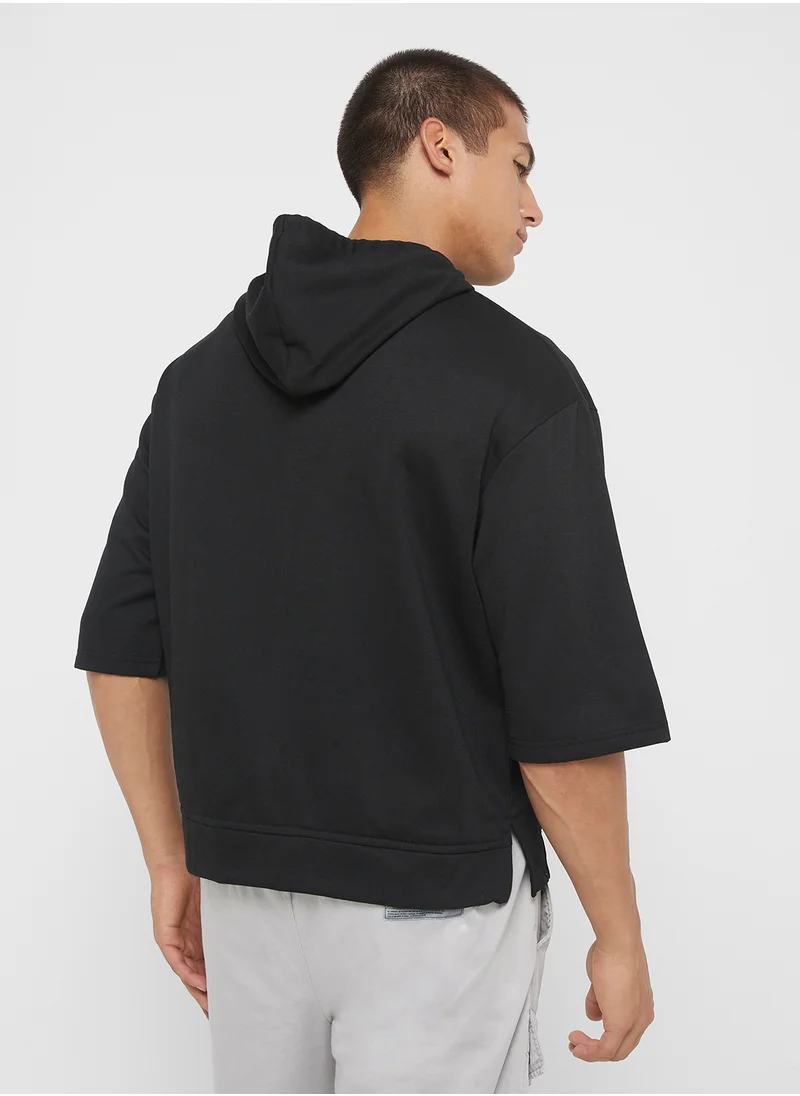 Seventy Five Basics Short Sleeve Oversized Hoddie