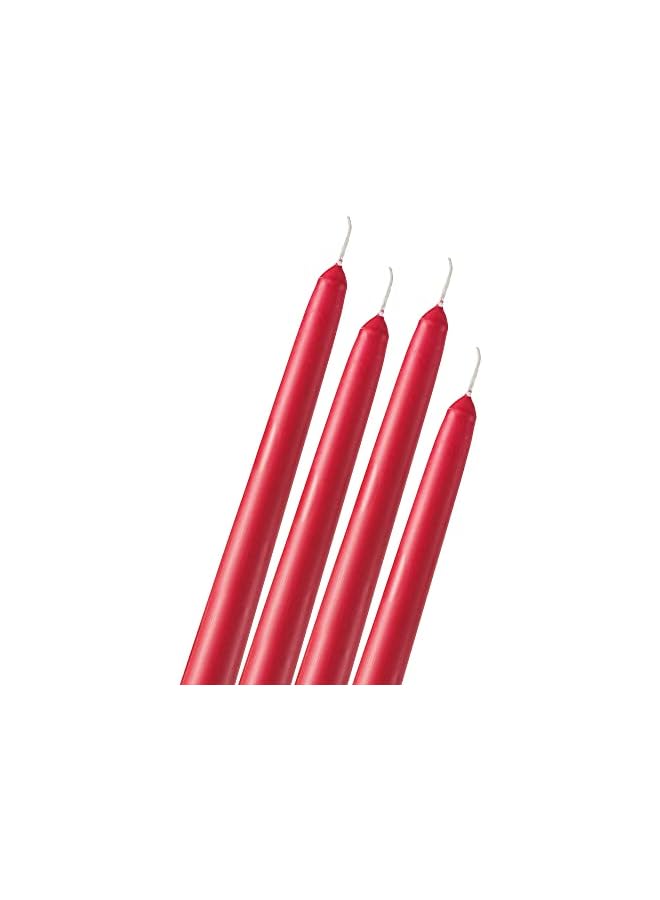 The Bros Luxurious 10" Red Taper Candles, 8 Pack Long Red Candlesticks for Creating a Bold and Vibrant Atmosphere - Dark Red Tapered Candles for Christmas, Holiday, Dinner - 8 Hour Burn Time - Image 3
