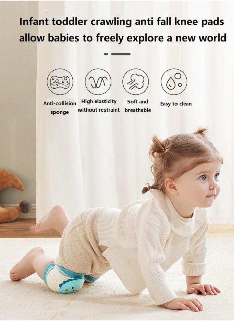 Bluejw - Ergonomically Designed Baby Cotton Knee Pads, Soft, Stretchy, Breathable Elastic Fabric - Image 1