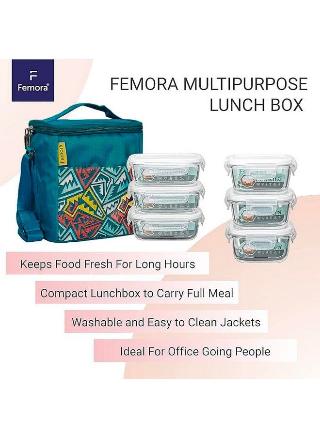 Femora Borosilicate Glass Microwave Safe Square Container Multipurpose Lunch Box for Office, Blue, 300 ml (3 Container) - pzsku/Z02D729B7A677A7225B24Z/45/_/1738305884/aaa493a1-bb9f-4c62-94f3-e09f00ddb2ae