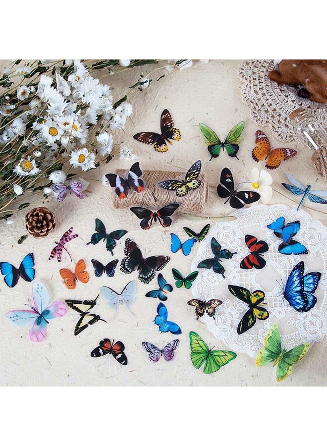 Knaid Butterfly Dragonfly Insects Stickers Set (240 Pieces) - PET Transparent Waterproof Decorative Decals for Scrapbook DIY Crafts Album Bullet Journal Planner Water Bottles Phone Cases Laptops - Image 5