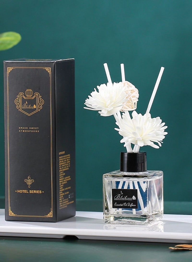 Blackrose معطر زيت أساسي مع أعواد معطر البخور بدون لهب يدوم طويلاً طبيعي أنيق معطر هواء لإزالة الروائح للفندق المنزل المكتب وهدية 50 مل برائحة الورد - Image 4