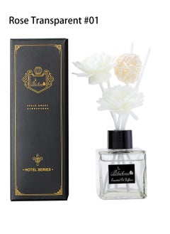 Blackrose Essential Oil Diffuser Reed Diffuser with Incense Diffuser Sticks Flame Free Long Lasting Natural Elegant Air Freshener Odor Elimination for Hotel Home Office and Gift 50ml Rose Scent  - Image 1