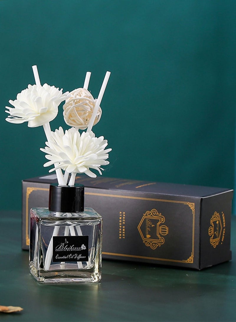 Blackrose معطر زيت أساسي مع أعواد معطر البخور بدون لهب يدوم طويلاً طبيعي أنيق معطر هواء لإزالة الروائح للفندق المنزل المكتب وهدية 50 مل برائحة الورد - Image 2