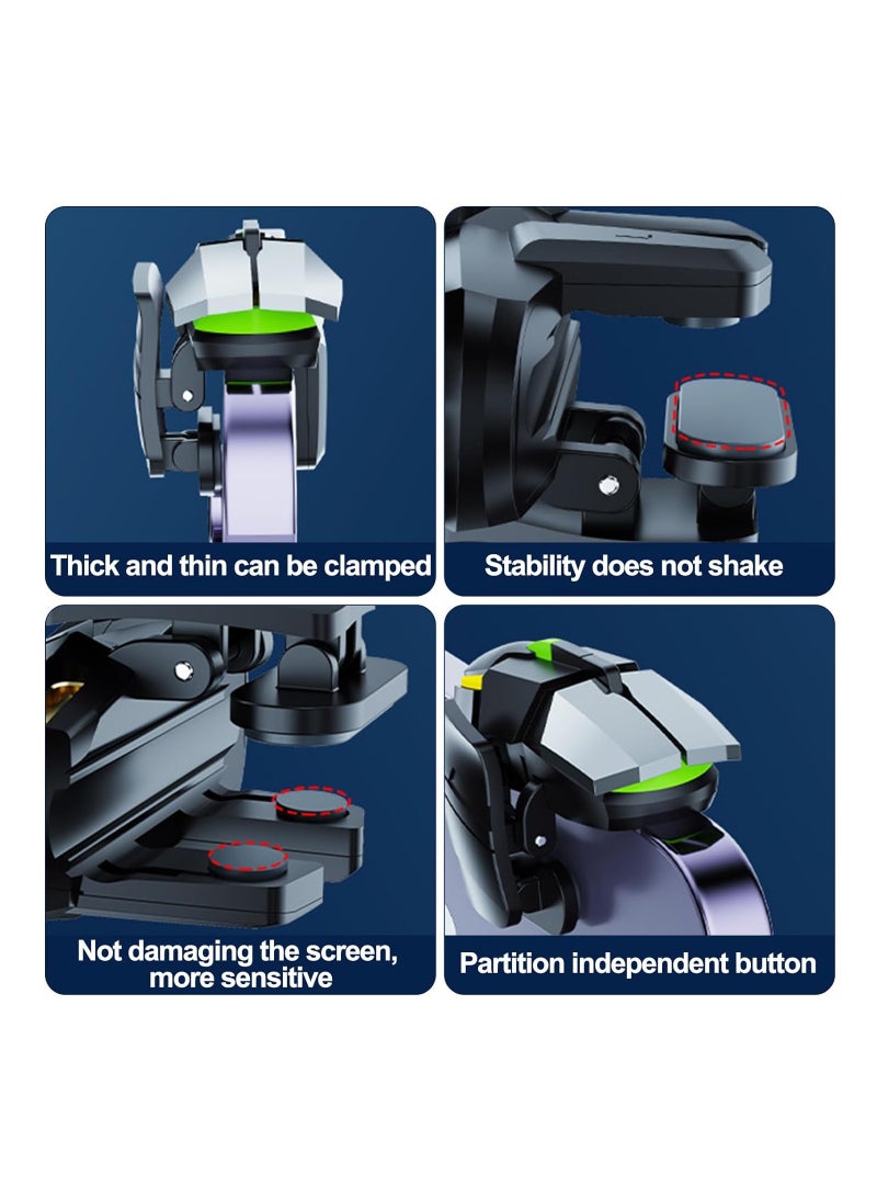 SOLARAE 6 Trigger Pubg Mobile Controller, Smart Phone Game Controller, Gamepad Large Thickness, 6 Fingers Sensitive Aim & Shoot, Pubg Triggers Fit for Iphone Android Ipad, for Office, School, Trip, Camping - Image 5