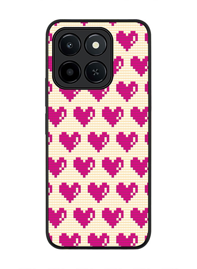 For Honor X6c Case,Slim fit Camera Protection, Shockproof Thin Phone cover  - Pixel Hearts