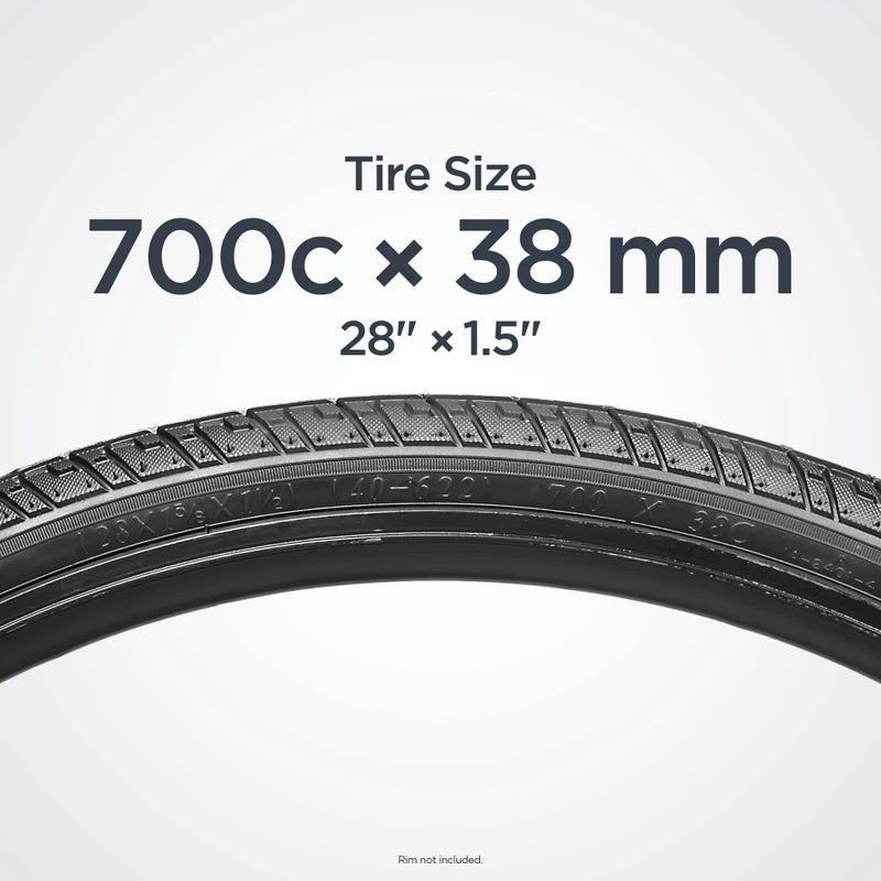 Schwinn Replacement Bike Tire, 700c x 38 Hybrid Bike Tire, Combination Tread, Puncture Guard, Fits Internal Rim Widths 17mm to 23mm, PSI Range 50 to 75 - Image 4