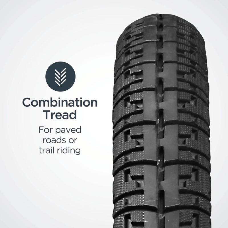 Schwinn Replacement Bike Tire, 700c x 38 Hybrid Bike Tire, Combination Tread, Puncture Guard, Fits Internal Rim Widths 17mm to 23mm, PSI Range 50 to 75 - Image 3