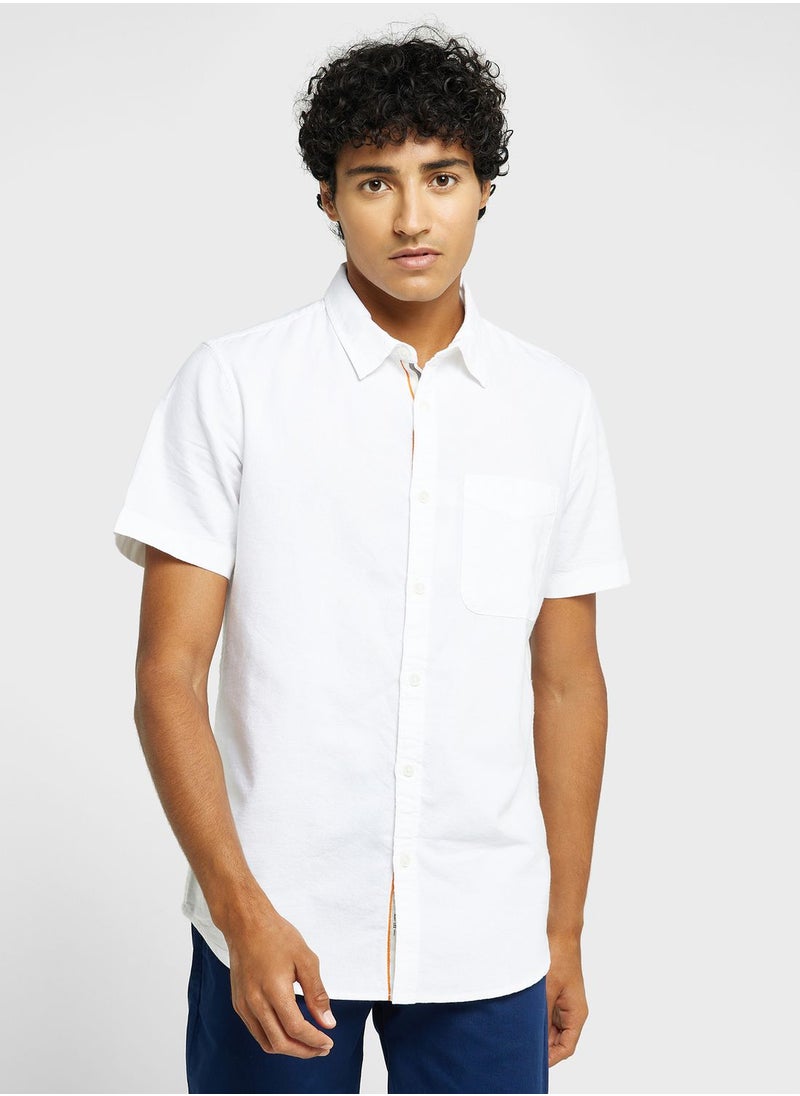 Thomas Scott - Thomas Scott Spread Collar Slim Fit Cotton Casual Shirt - Image 1