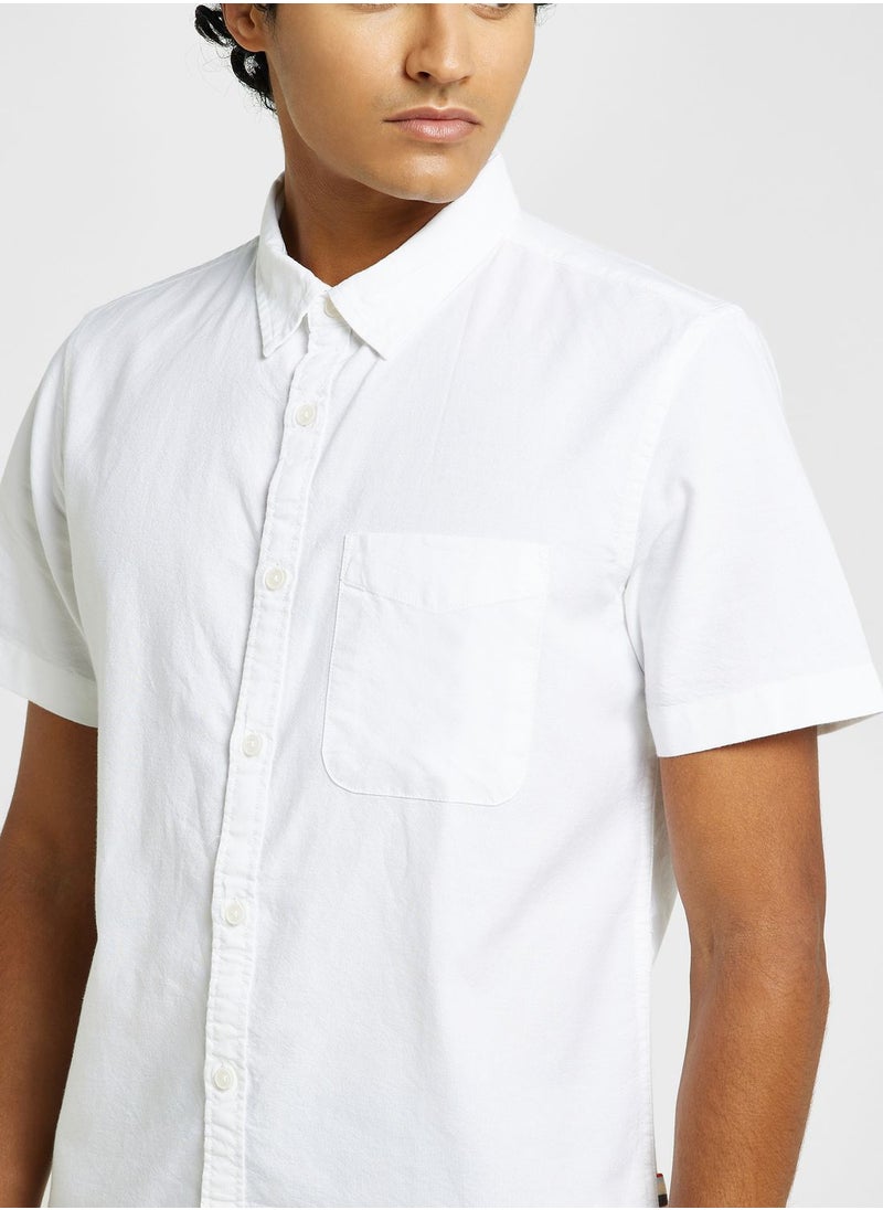 Thomas Scott - Thomas Scott Spread Collar Slim Fit Cotton Casual Shirt - Image 1