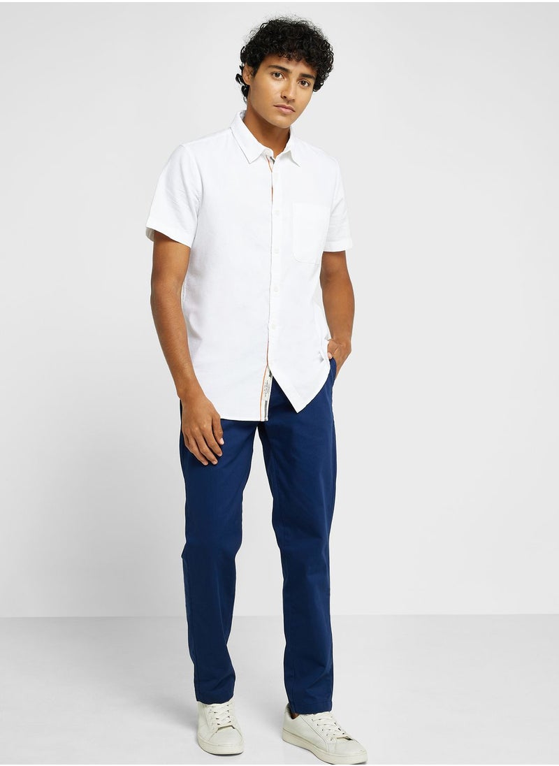 Thomas Scott - Thomas Scott Spread Collar Slim Fit Cotton Casual Shirt - Image 1
