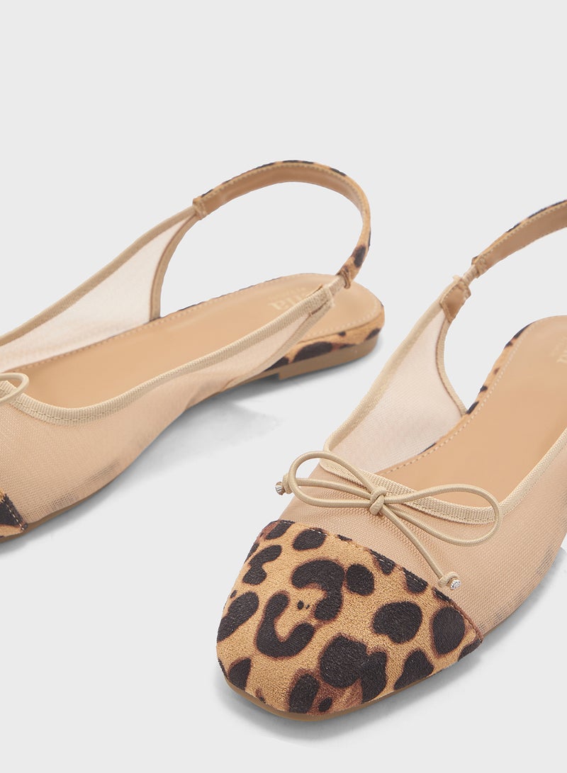 ELLA Classic Slingback Ballerina With Bow  - Image 4