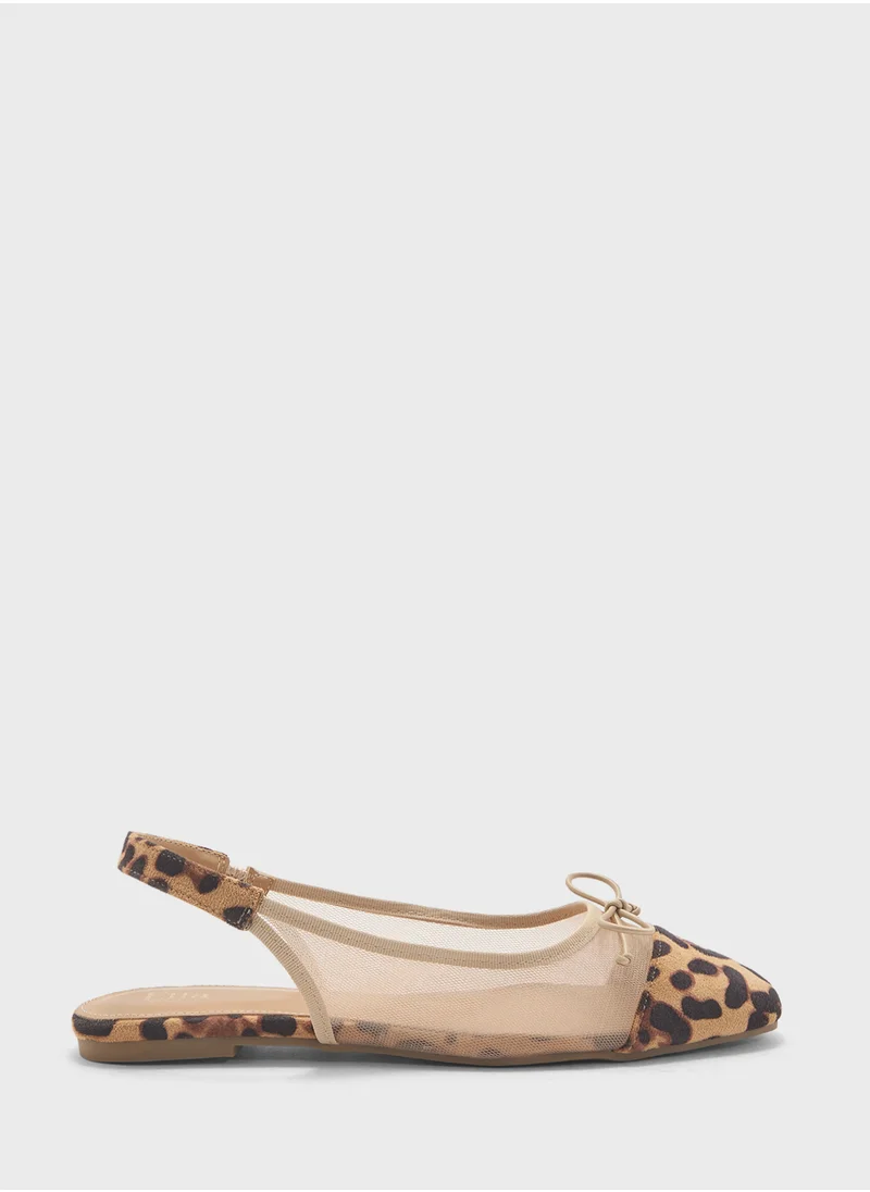 ELLA Classic Slingback Ballerina With Bow