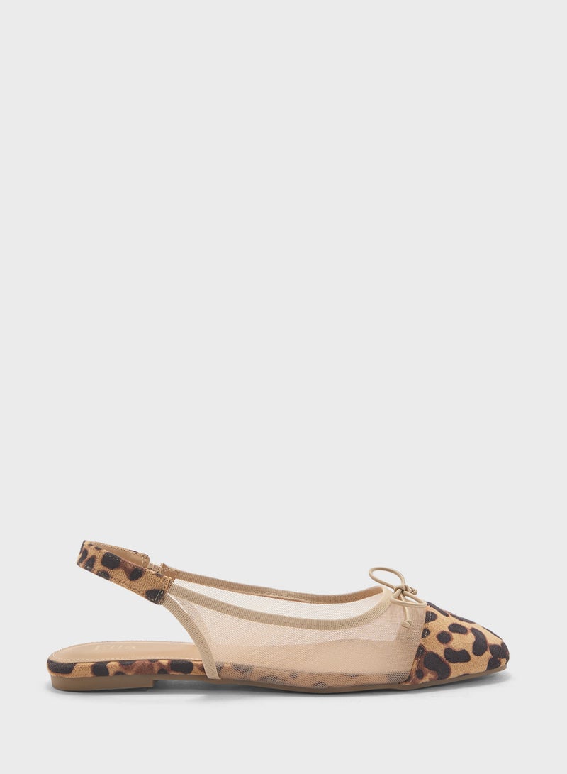 ELLA Classic Slingback Ballerina With Bow  - Image 1