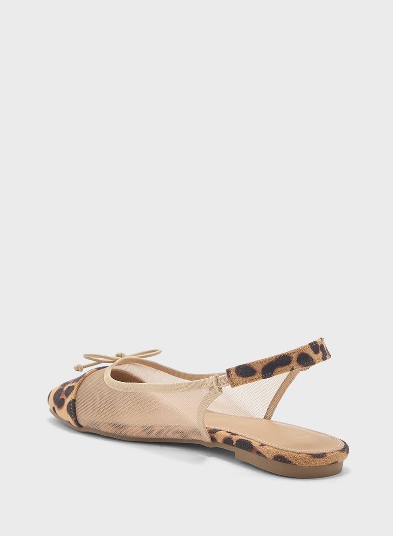ELLA Classic Slingback Ballerina With Bow  - Image 3