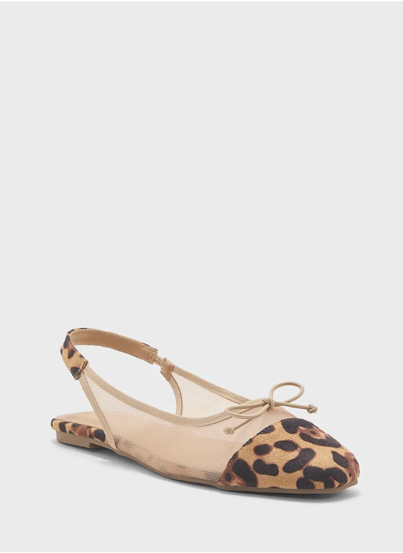 ELLA Classic Slingback Ballerina With Bow