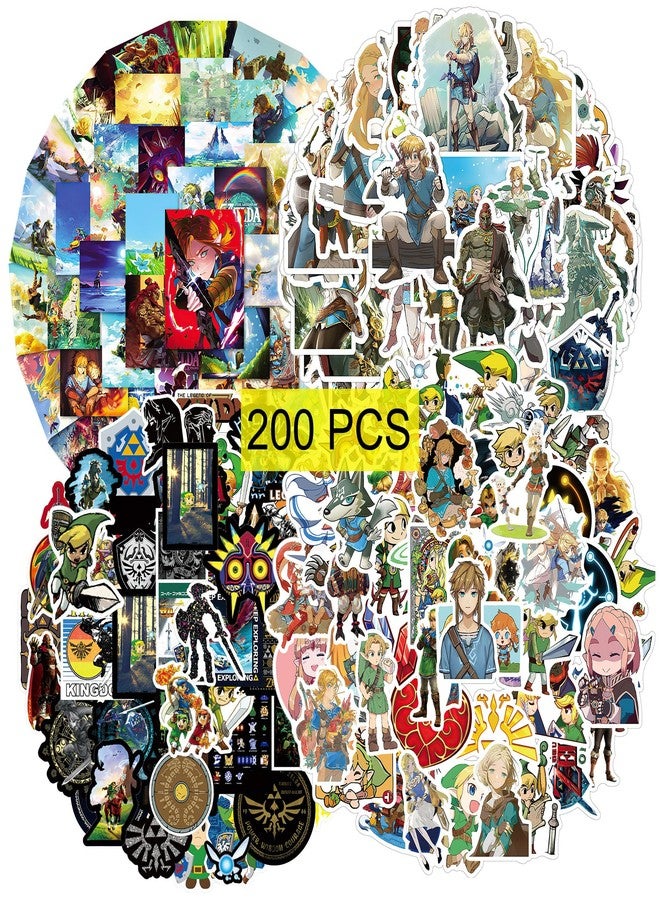 Pounchi Adventure Video Game Stickers (200 Pcs) Cool Cartoon PVC Sticker, Gifts for Laptop Water Bottle Skateboard Party Supplies Decorations Teens Kids - Image 1