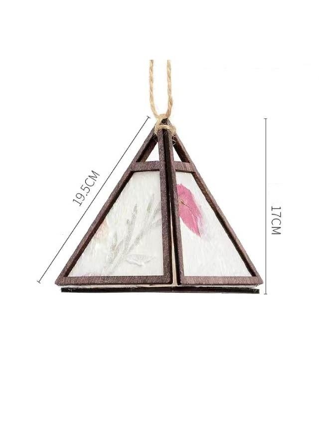 fashionhome Triangle Portable Lantern with Tassel Light Lamp for Diwali Spring Festival Home Decoration - Image 2