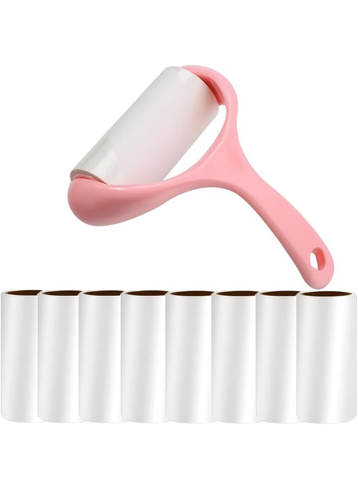 Meetion Lint Roller, 540 Sheets Manual Sticky Roller Sticky Dust Remover Hair Collector Dust Cleaner Brush for Clothes, Pet Dander.[1 Handle + 9 Parts of Rolls] - Image 1