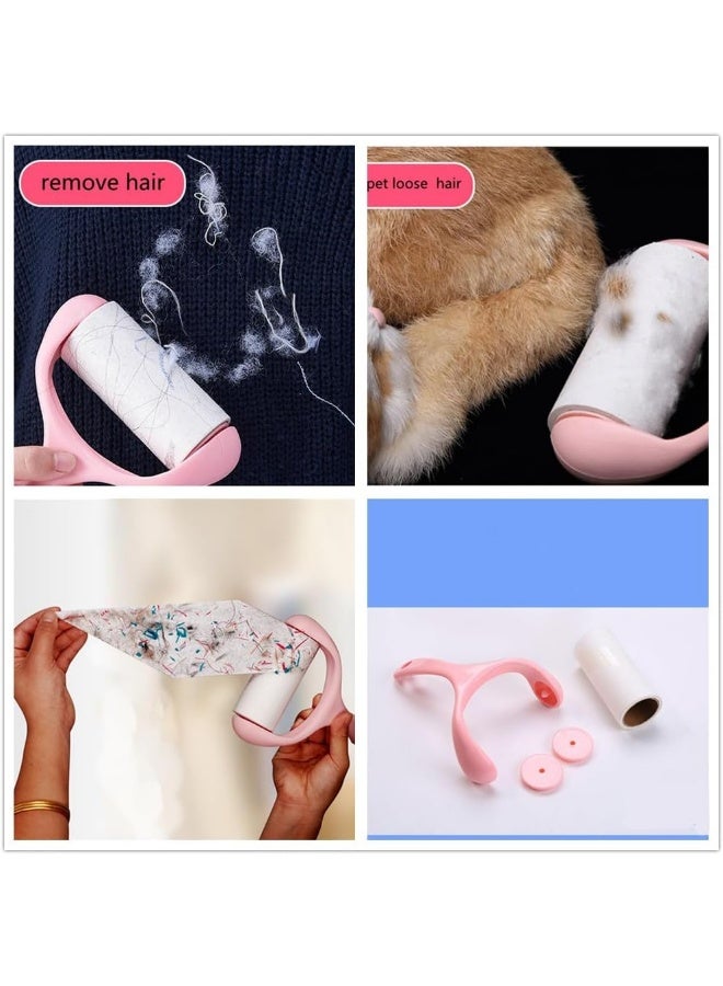 Meetion Lint Roller, 540 Sheets Manual Sticky Roller Sticky Dust Remover Hair Collector Dust Cleaner Brush for Clothes, Pet Dander.[1 Handle + 9 Parts of Rolls] - Image 3