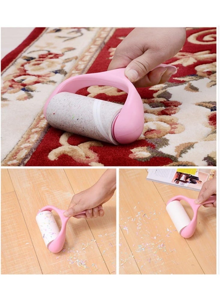 Meetion Lint Roller, 540 Sheets Manual Sticky Roller Sticky Dust Remover Hair Collector Dust Cleaner Brush for Clothes, Pet Dander.[1 Handle + 9 Parts of Rolls] - Image 5