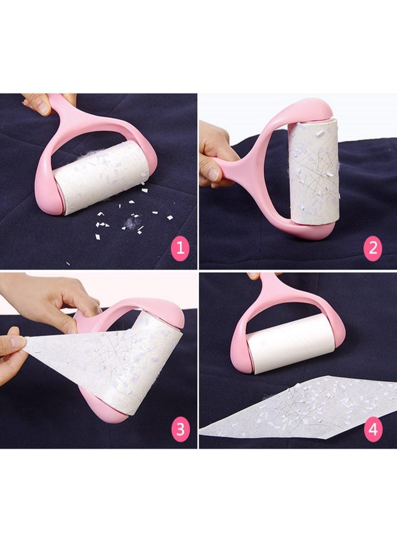 Meetion Lint Roller, 540 Sheets Manual Sticky Roller Sticky Dust Remover Hair Collector Dust Cleaner Brush for Clothes, Pet Dander.[1 Handle + 9 Parts of Rolls] - Image 4