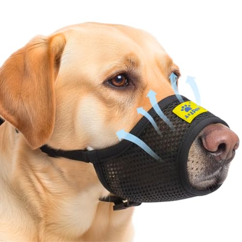 A+a Pets' Cloth Muzzle for Dogs | Soft Breathable Lightweight Mesh | Secure & Safe, No Biting, No Chewing (XXL) - Image 1