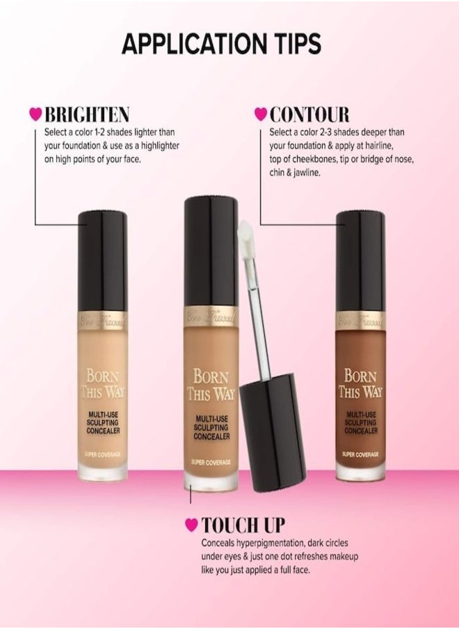 Too FacedCosmetics - Too Faced Born This Way Super Coverage Multi-Use Concealer Golden 13.5 ml - Image 1