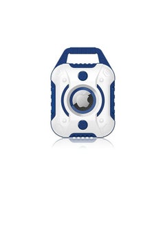 Compatible with Apple AirTage Soft Silicone Protective Case with Keychain Shield Shockproof GPS Cover for AirTage Soft Material (Blue & White)