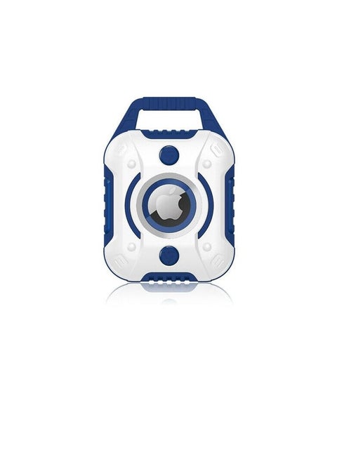Compatible with Apple AirTage Soft Silicone Protective Case with Keychain Shield Shockproof GPS Cover for AirTage Soft Material (Blue & White)