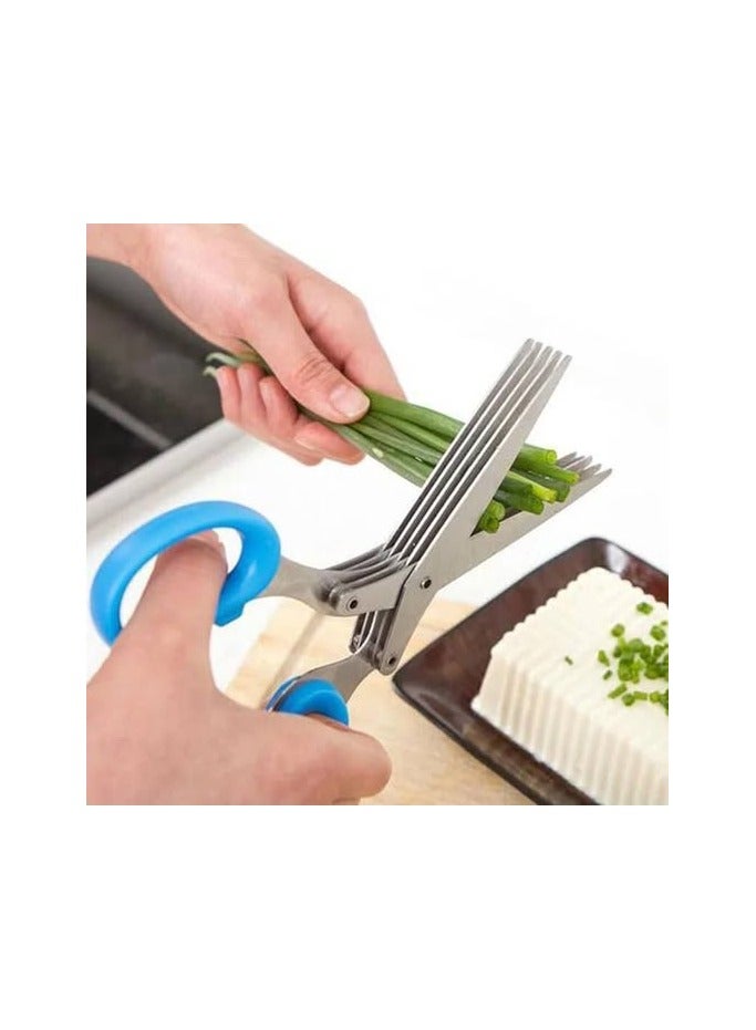 5 blade stainless steel vegetable scissors - Image 1