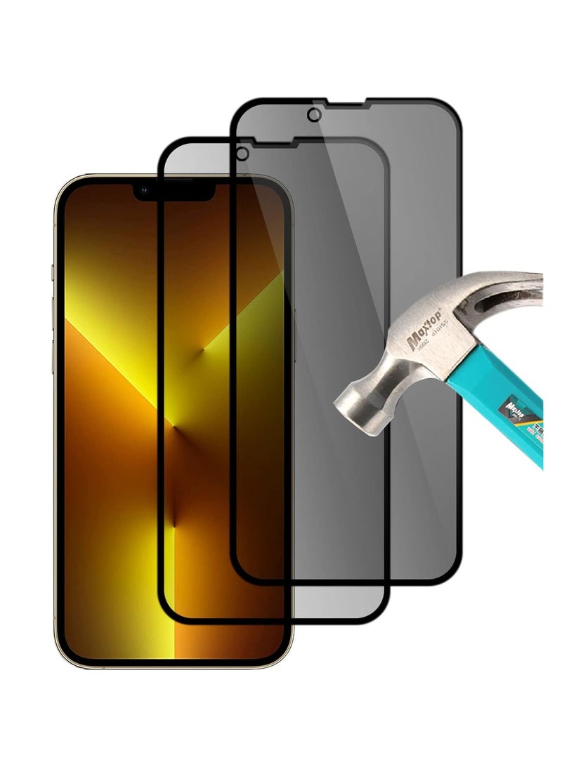 2 Pack, Compatible with iPhone 13 Pro Max/iPhone 14 Plus (6.7") Privacy Screen Protector, Tempered Glass for iPhone 13 Pro Max/iPhone 14 Plus, [Anti Spy] [Anti Privacy], 9H Scratch Resistant, Bubble Free, Easy to install