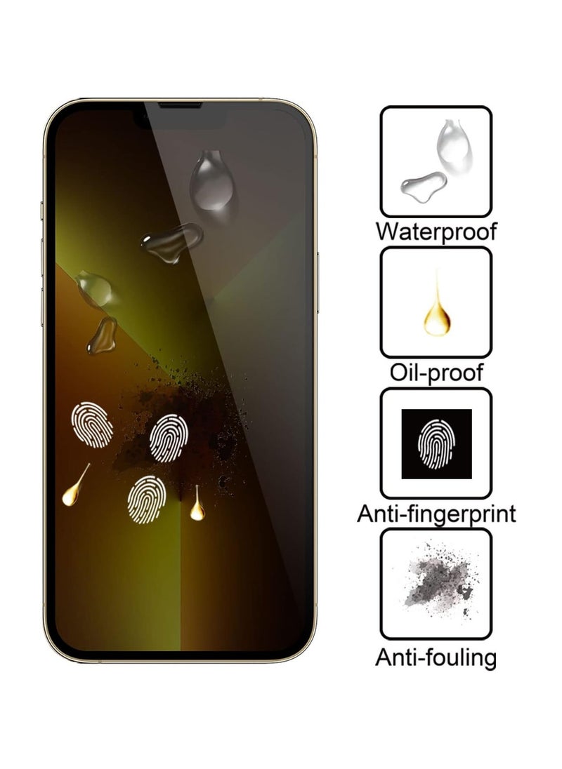 2 Pack, Compatible with iPhone 13 Pro Max/iPhone 14 Plus (6.7") Privacy Screen Protector, Tempered Glass for iPhone 13 Pro Max/iPhone 14 Plus, [Anti Spy] [Anti Privacy], 9H Scratch Resistant, Bubble Free, Easy to install