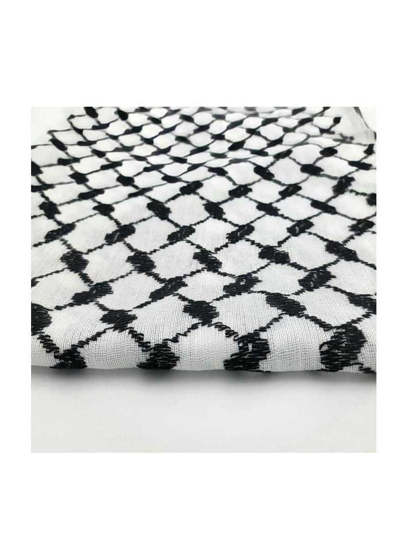 TRENDI LAND ZON Arabic Scarf Cotton Shemagh Keffiyeh Arab Scarf Made for Palestine NECK WRAP ARAB SCARF  - Image 3