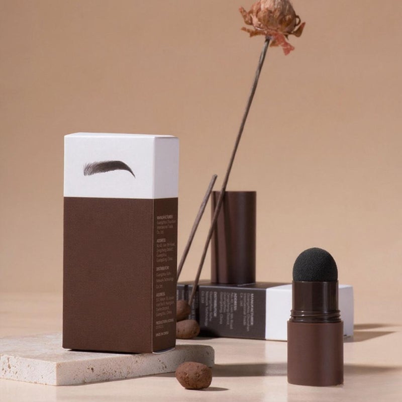 Eyebrow Stamp Stencil Kit Eyebrow Powder Stick Hairline Powder Dark Brown Seal Shadow Powder - Image 5