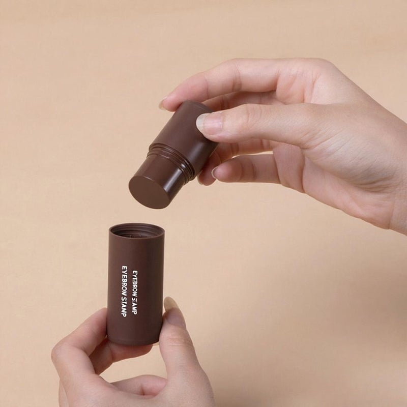 Eyebrow Stamp Stencil Kit Eyebrow Powder Stick Hairline Powder Dark Brown Seal Shadow Powder - Image 4