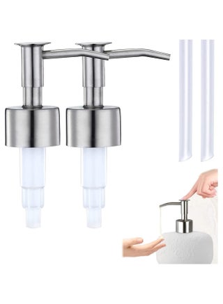 Soap Dispenser Pump Replacement   304 Rust Proof Stainless Steel Soap Pumps Replacement for Your Bottles Fit Standard 8oz or 16oz Round 28or400 Neck Bottles2 Pack Steel - pzsku/Z02D7C9C3DDE973EACFFBZ/45/_/1717050797/c22bdf1f-66d6-4403-8c63-d510b569bf6e