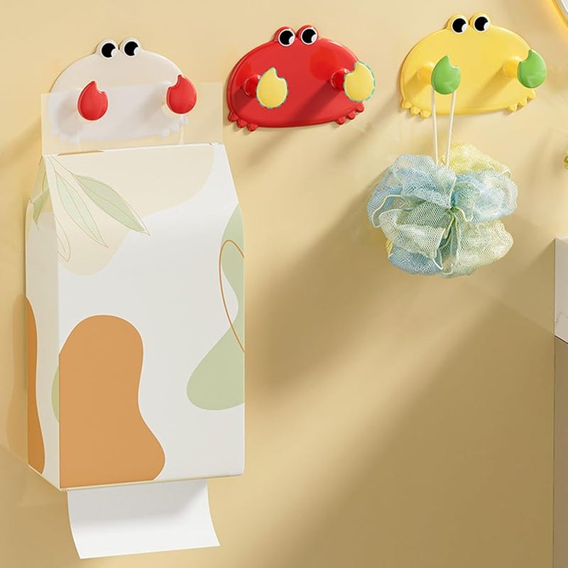 Cream White Sticky Wall Hooks Strong Hold Damage Free for Towels Accessories Home Dorm - Image 5