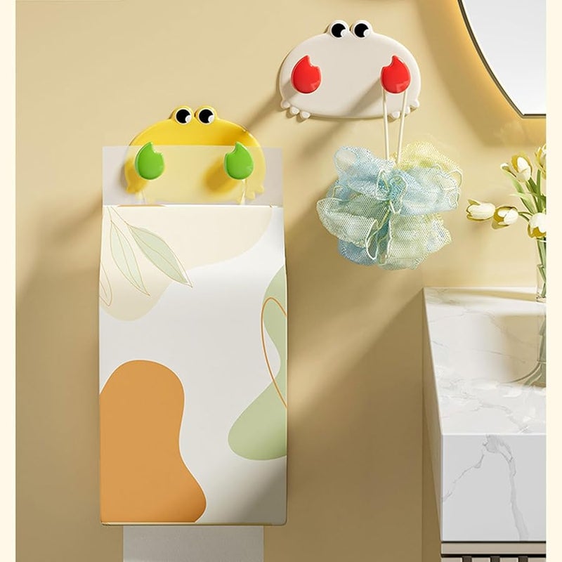 Cream White Sticky Wall Hooks Strong Hold Damage Free for Towels Accessories Home Dorm - Image 4