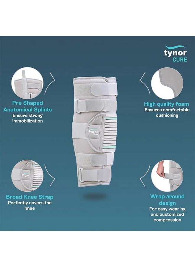 Tynor TYNOR Knee Immobiliser 19"/48cm, Grey, Large, 1 Unit  - Image 3