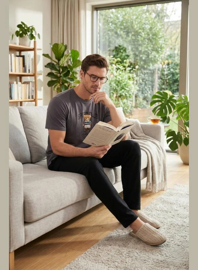 بوراتي Buratti Cotton Regular Fit Printed Pajama Set for Men PAJAMA SET 6096160