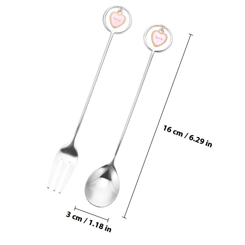 Forks and Spoons Silverware, Durable Kitchen Utensils for Dessert Coffee Meals - Image 2