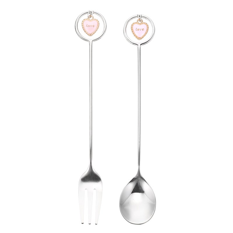 Forks and Spoons Silverware, Durable Kitchen Utensils for Dessert Coffee Meals - Image 1