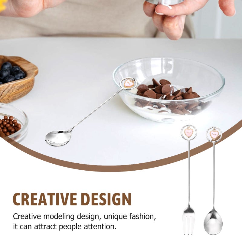Forks and Spoons Silverware, Durable Kitchen Utensils for Dessert Coffee Meals - Image 5