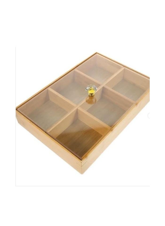 Bamboo Box Appetizer Tray Wood Fruit Tray Candy and Nut Container Sectional Serving Platter Fruit Storage Tray Snack Serving Tray Wooden Divided Tray Desktop Food Plate - pzsku/Z02D7FBB82B4911091DEBZ/45/_/1740058750/14a4babd-b6cc-4c18-9b5c-803c558f31c6