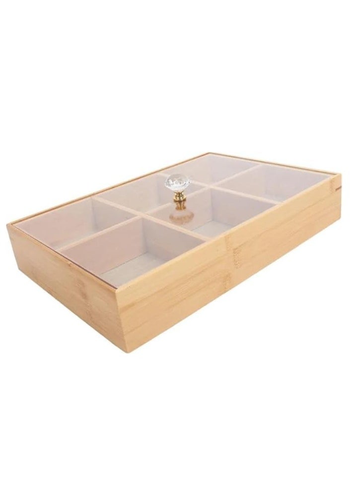 Bamboo Box Appetizer Tray Wood Fruit Tray Candy and Nut Container Sectional Serving Platter Fruit Storage Tray Snack Serving Tray Wooden Divided Tray Desktop Food Plate - pzsku/Z02D7FBB82B4911091DEBZ/45/_/1740058761/6d42e5d4-7f4a-4790-afd5-4eb2e2d46e24