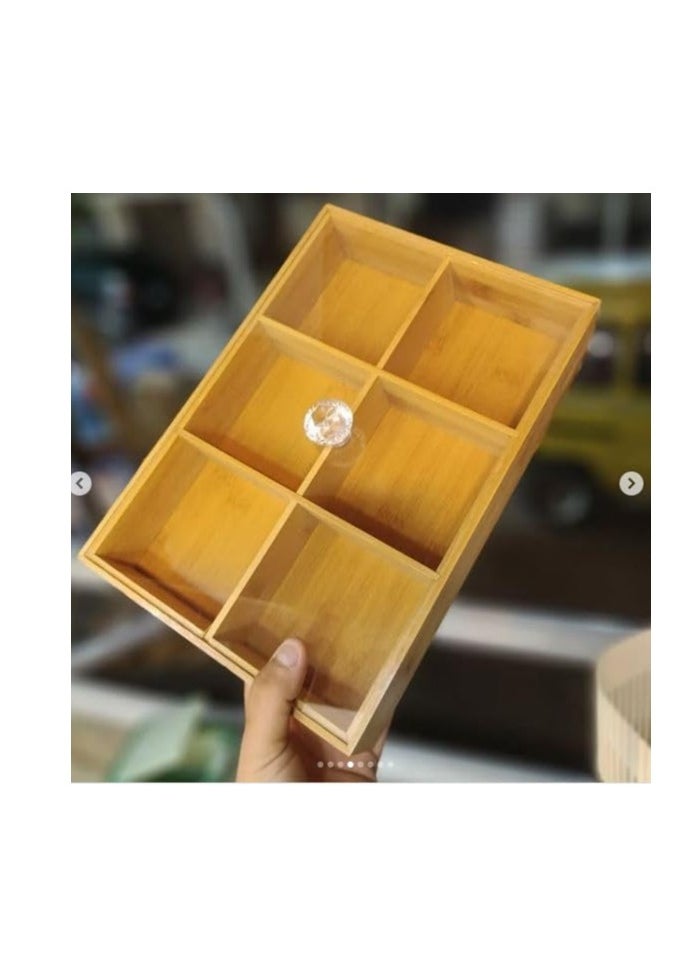 Bamboo Box Appetizer Tray Wood Fruit Tray Candy and Nut Container Sectional Serving Platter Fruit Storage Tray Snack Serving Tray Wooden Divided Tray Desktop Food Plate - pzsku/Z02D7FBB82B4911091DEBZ/45/_/1740058762/3c75e7ef-7523-4539-907a-675e97666f26