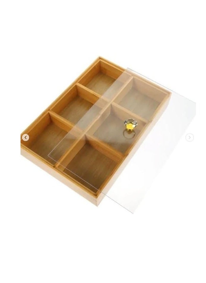 Bamboo Box Appetizer Tray Wood Fruit Tray Candy and Nut Container Sectional Serving Platter Fruit Storage Tray Snack Serving Tray Wooden Divided Tray Desktop Food Plate - pzsku/Z02D7FBB82B4911091DEBZ/45/_/1740058786/a6848176-a5c9-4e99-80e2-4103d263bb45