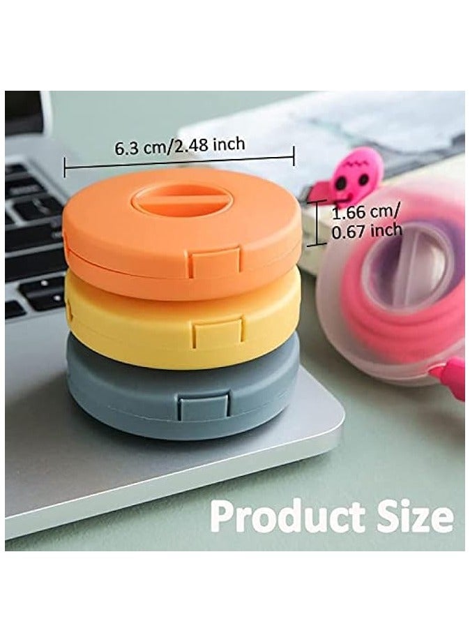 بروماس 8 قطع كابل محمول، 4 ألوان دائرية لتنظيم سلك السفر، حامل كابل قابل للسحب لتغليف سماعات الأذن USB وأسلاك ماوس الهاتف وشاحن سلكي - Image 2