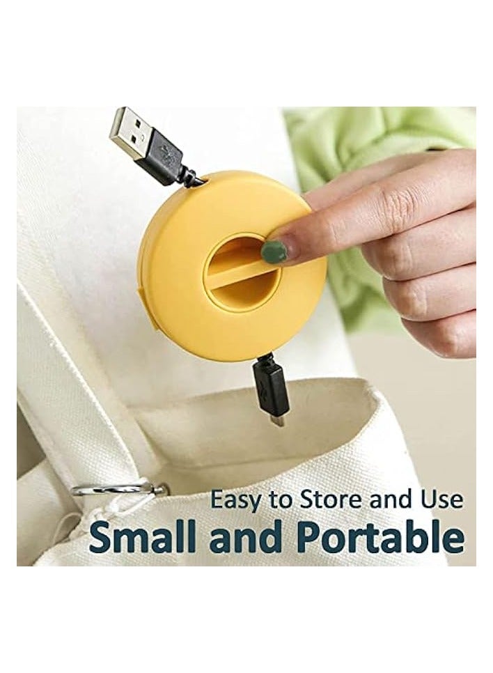 بروماس 8 قطع كابل محمول، 4 ألوان دائرية لتنظيم سلك السفر، حامل كابل قابل للسحب لتغليف سماعات الأذن USB وأسلاك ماوس الهاتف وشاحن سلكي - Image 4